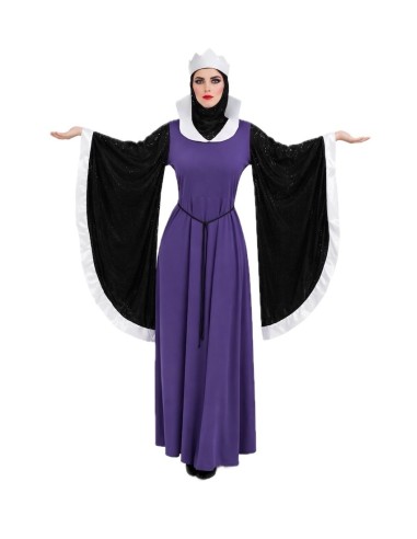 Costume regina strega delle nevi di alta qualità, ideale per il Carnevale, feste a tema ed eventi speciali.
